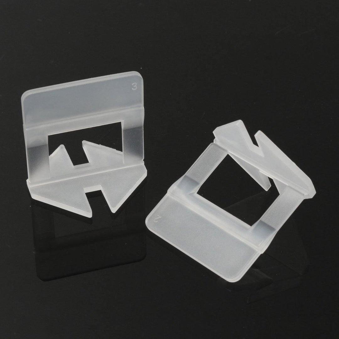 200Pcs 1mm White Ceramic Tile Tiling Accessibility Spacers Plastic Clip - MRSLM