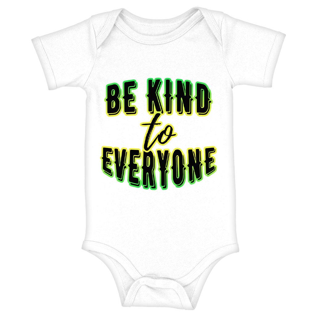 Be Kind to Everyone Baby Jersey Onesie - Positive Baby Bodysuit - Graphic Baby One-Piece - MRSLM