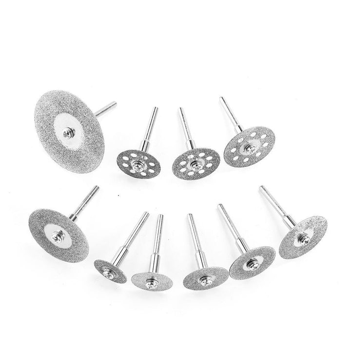 Drillpro 10pcs Diamond Cutting Discs Cut Off Wheel Set For Dremel Rotary Tool Saw Blade - MRSLM