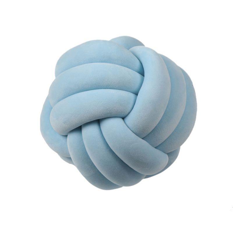 Knotted Plush Ball Design Round Throw Pillow - MRSLM