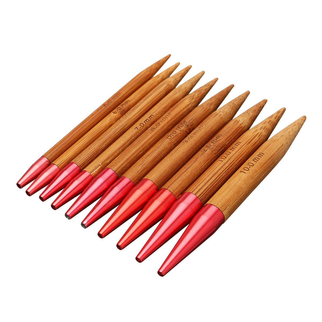 13 Sizes/Set Interchangeable Bamboo Circular Knitting Needle Set 2.75mm-10mm - MRSLM