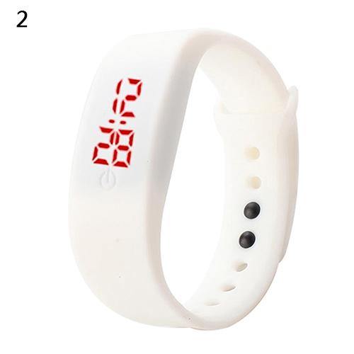 Women Men Silicone Band Strap Digital LED Display Bracelet Wrist Sports Watch - MRSLM