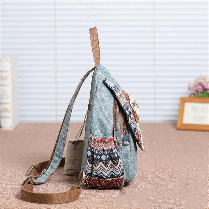 Shoulder canvas tassel hand-woven chest bag - MRSLM