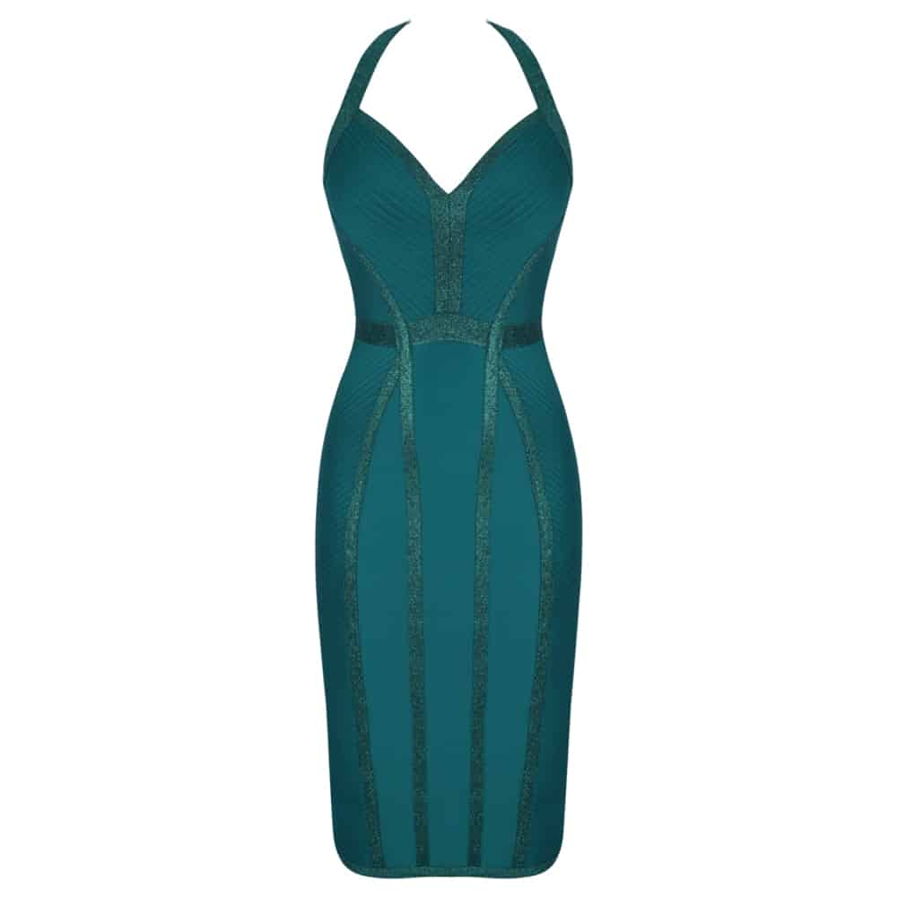 Backless Midi Bodycon Women's Dress