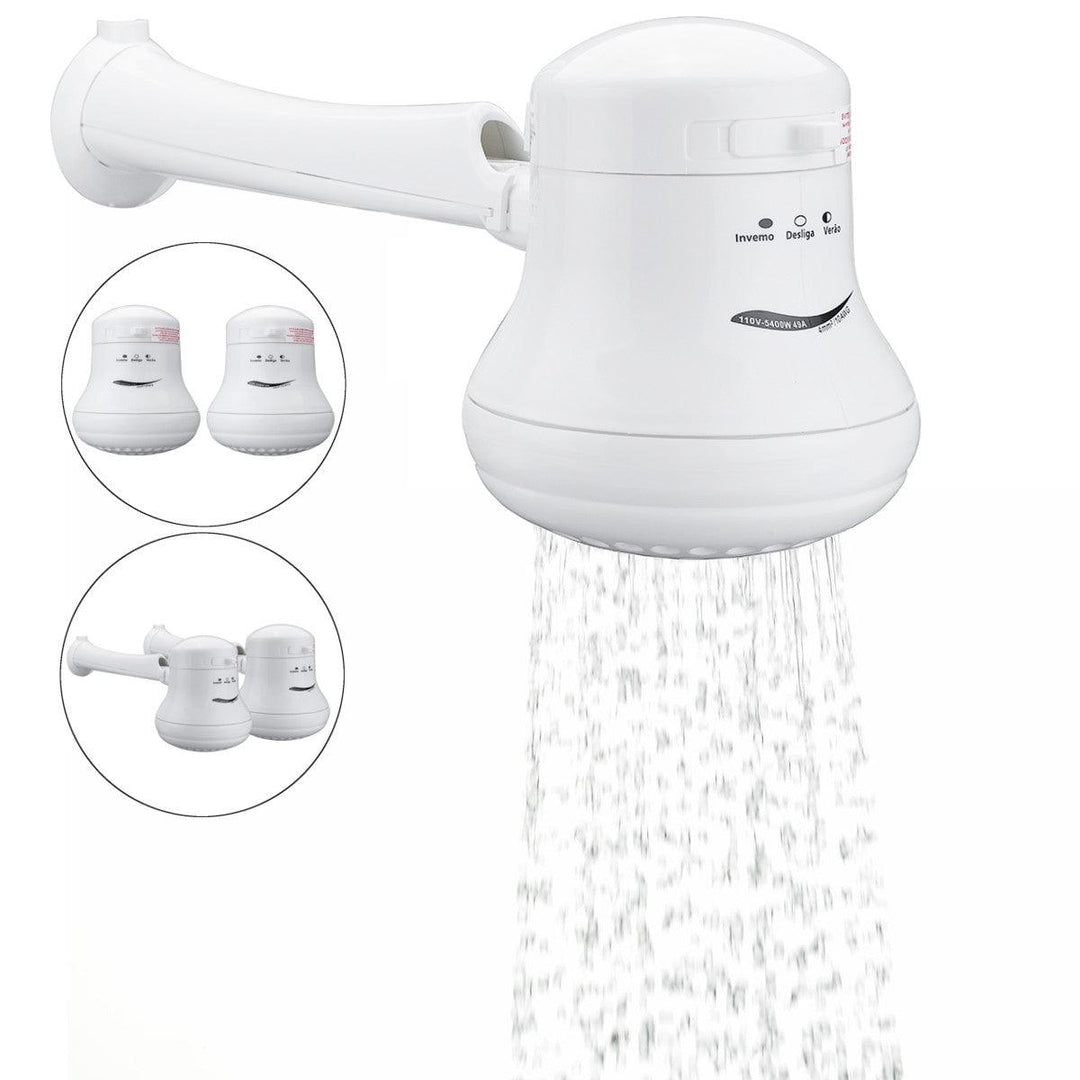 110V/220V-240V 0.8 Inch Electric Shower Head Instant Water Heater 5.7ft Hose - MRSLM