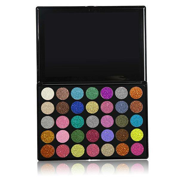 VERONNI 35 Colors Glitter Eye Shadow Palette Eyes Cosmetics Makeup Sequins Powder Party - MRSLM