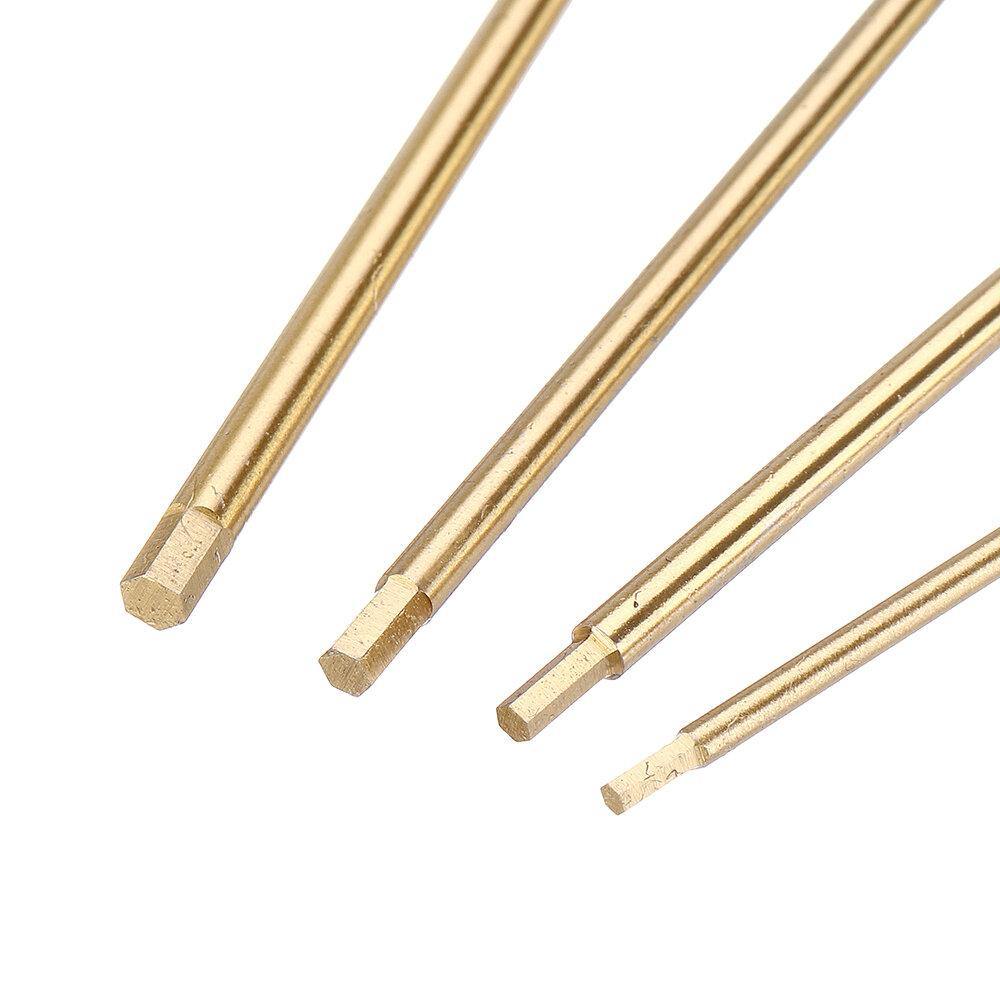 Raitool 4pcs 1.5/2.0/2.5/3.0mm Hex Screwdriver Bits HSS Titanium Coated Repair Tool Sett HSS Titanium Coated Repair Tool Set - MRSLM