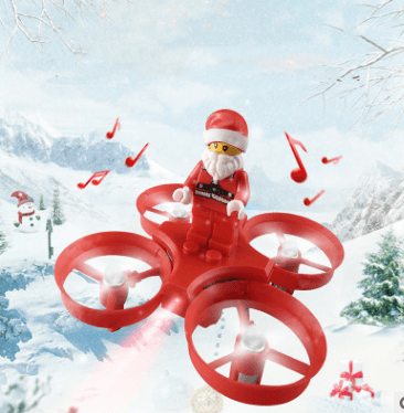 Santa Claus Building Blocks Quadcopter Remote Control Aircraft - MRSLM