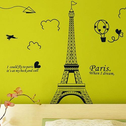 Fashion Eiffel Tower Letter Heart Wall Art Sticker Decal Home Bedroom DIY Decor - MRSLM