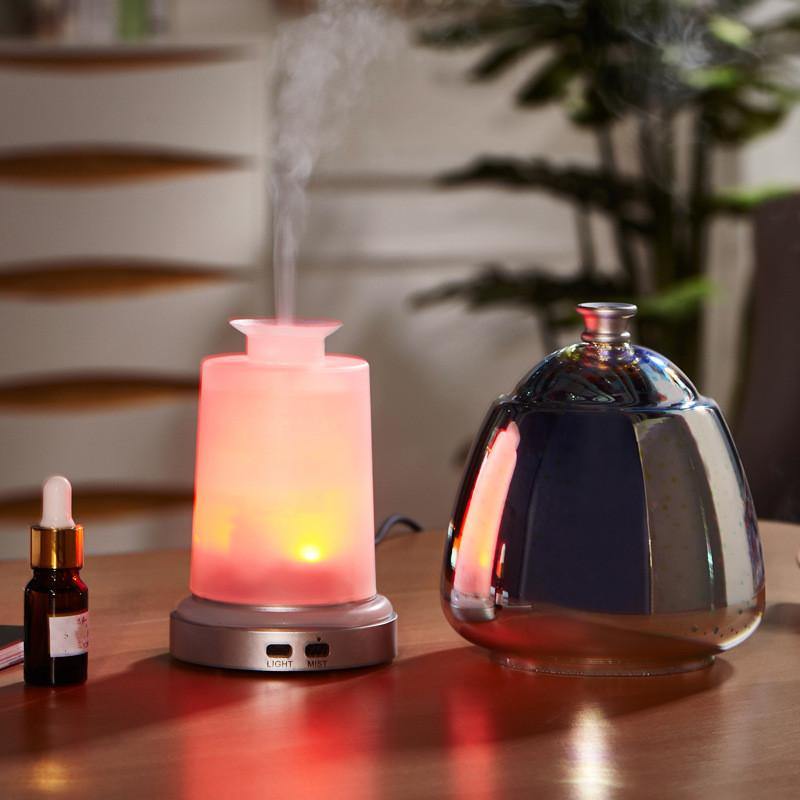 Colorful 3D Fireworks Glass Ultrasonic Essential Oil Aromatherapy Lamp - MRSLM