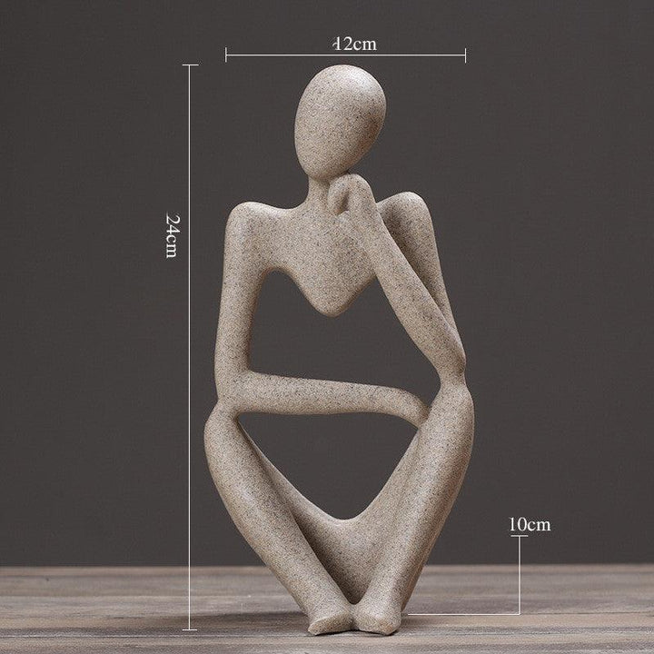 Creative Abstract Character Jane Ou Thinker Ornaments Living Room Home Accessories Wedding Gifts - MRSLM