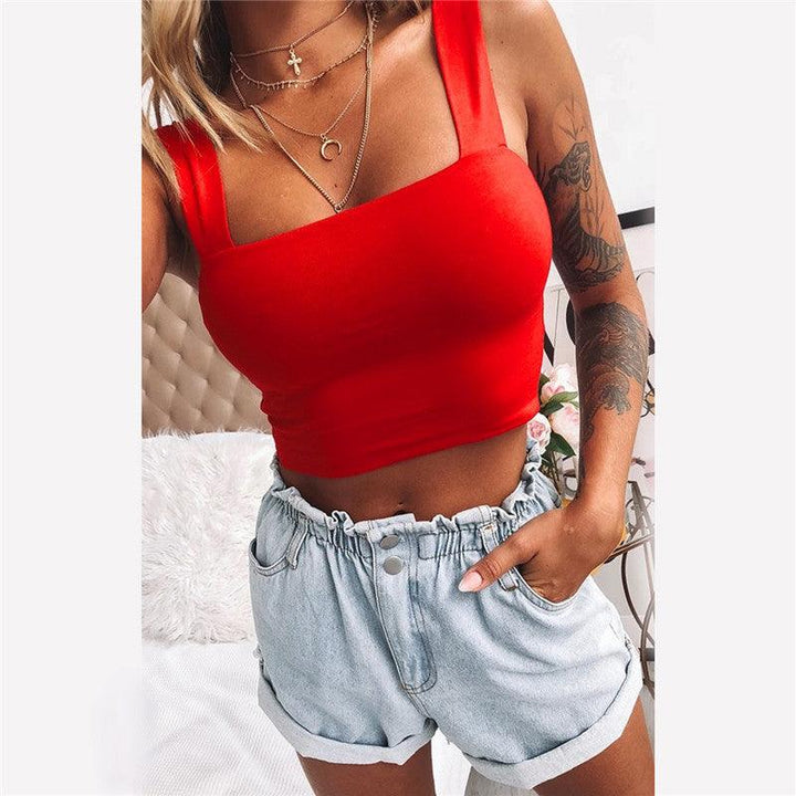 Fashion Women's T-shirt Crop Top - MRSLM