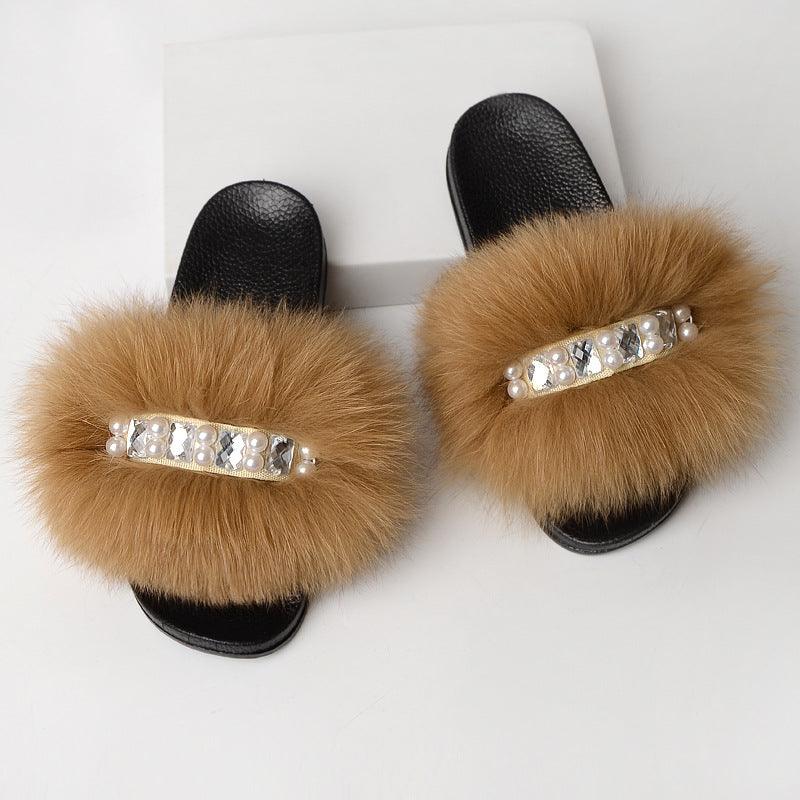 Fashion Simple Ladies Wool Slippers - MRSLM