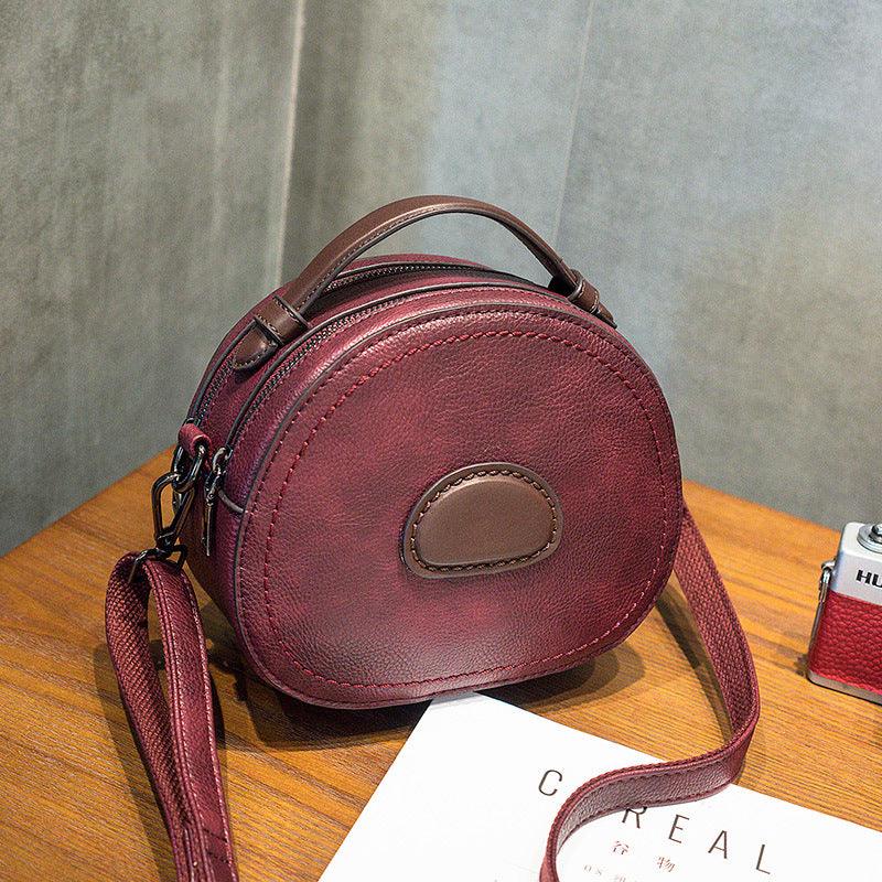 Retro Fashion One-shoulder Messenger Small Round Bag - MRSLM