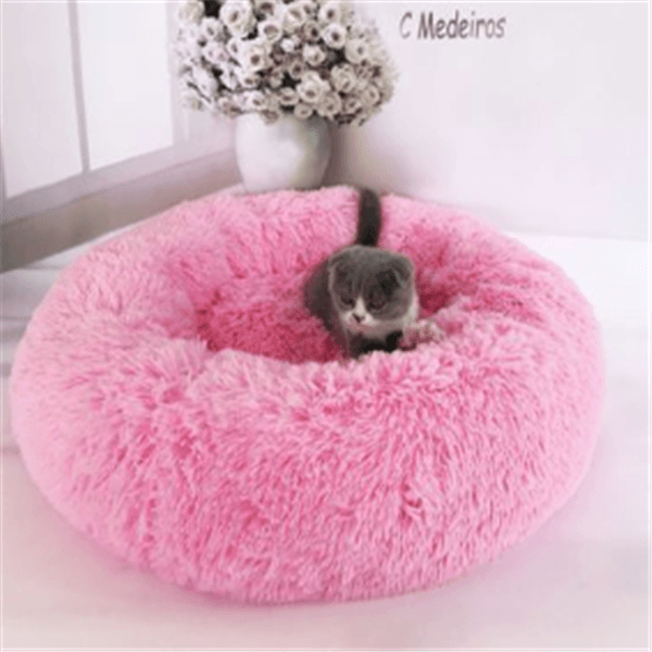 Round Long Hairy Autumn And Winter Nest Pad Cat Mattress - MRSLM