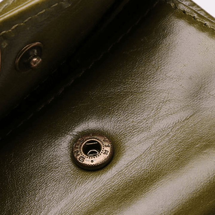 Women Genuine Leather Vintage Anti-Theft RFID Blocking Coin Bag Card Holder - MRSLM