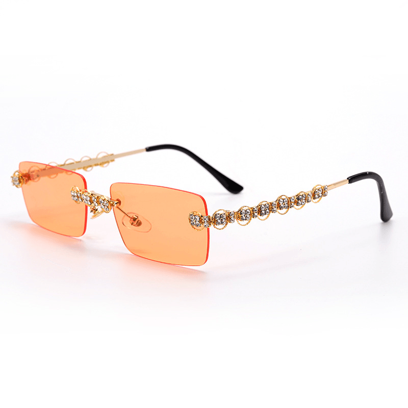 Fashion Retro Small Square Diamond Sunglasses - MRSLM