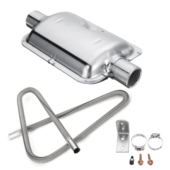 200Cm Stainless Steel Exhaust Pipe with Silencer for Car Parking Air Diesel Heater - MRSLM