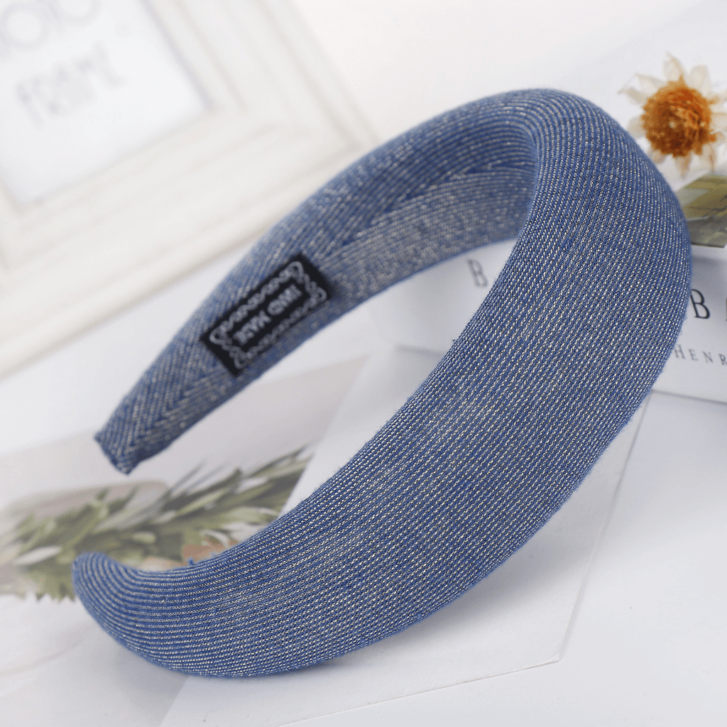 Silk Headband Solid Color Sponge Hair Accessories - MRSLM