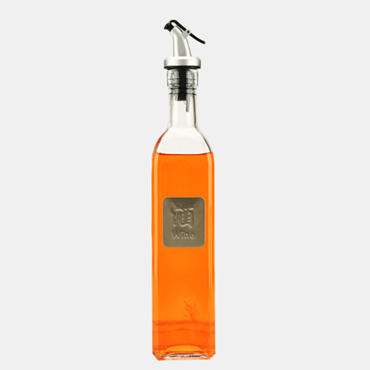 1Pc Glass Sauce Vinegar Oil Bottle Oil Dispenser Container Gravy Boats Condiment Seasoning Bottle Olive Oil Dispenser Kitchen - MRSLM