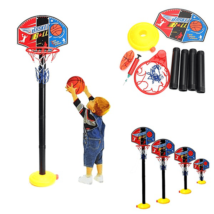 Portable Children Kids Adjustable Basketball Indoor Outdoor Play Net Hoop Set 115Cm - MRSLM