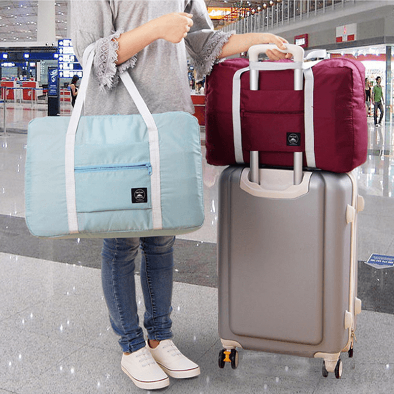 Portable Folding Luggage Storage Bags Waterproof Suitcase Travel Pouch Handbag Camping Shoulder Bag - MRSLM