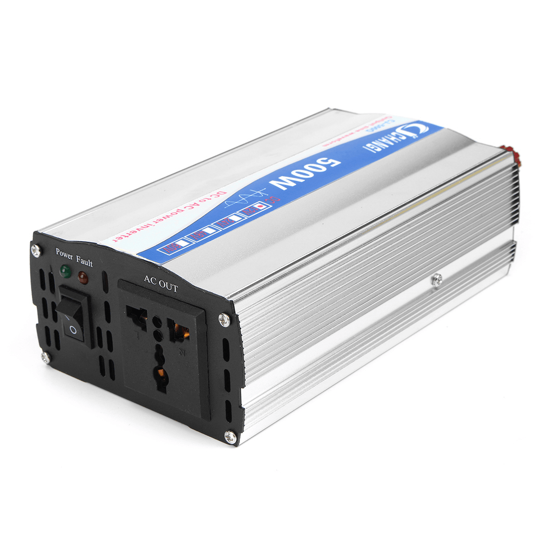 500W Home Power Inverter Pure Sine Wave 12V DC to 220V AC Transmitter Charger - MRSLM