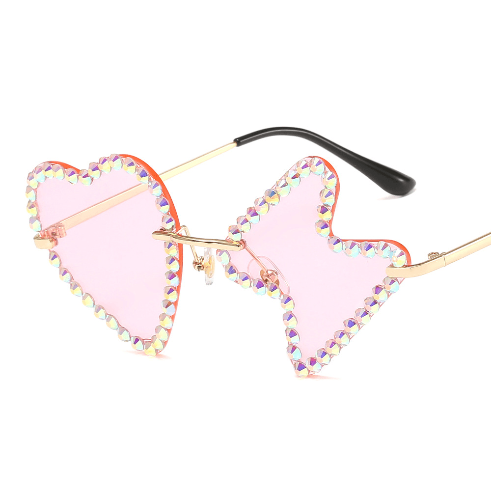 Small Sunglasses, Personality Boundless Letters, Ocean Lens, Diamond Sunglasses, Women - MRSLM