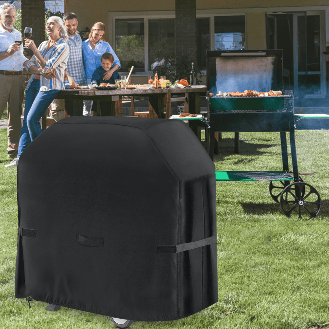 58 Inch Grill Cover Heavy Duty Waterproof BBQ Grill Cover with Handle Straps Storage Bag and Shrink Rope Outdoor Ripproof Dust-Proof Anti-Uv for Weber Brinkmann Outback Char-Broil - MRSLM