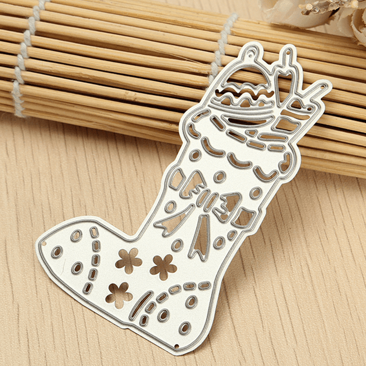 Christmas Socks Gift Template Cutting Dies Scrapbooking DIY Album Paper Cards Decoration - MRSLM