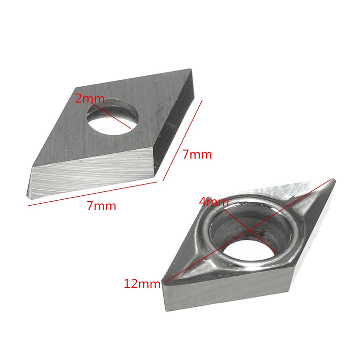 Drillpro 10Pcs DCGT0702-AK H01 / DCGT21.51-AK H01 Inserts Used for Aluminum Turning Tool Holder Cutter - MRSLM