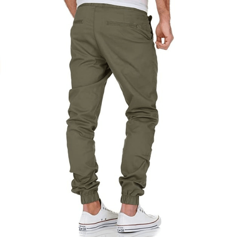 Tethered Elastic Sports Workwear Men'S Casual Trousers - MRSLM