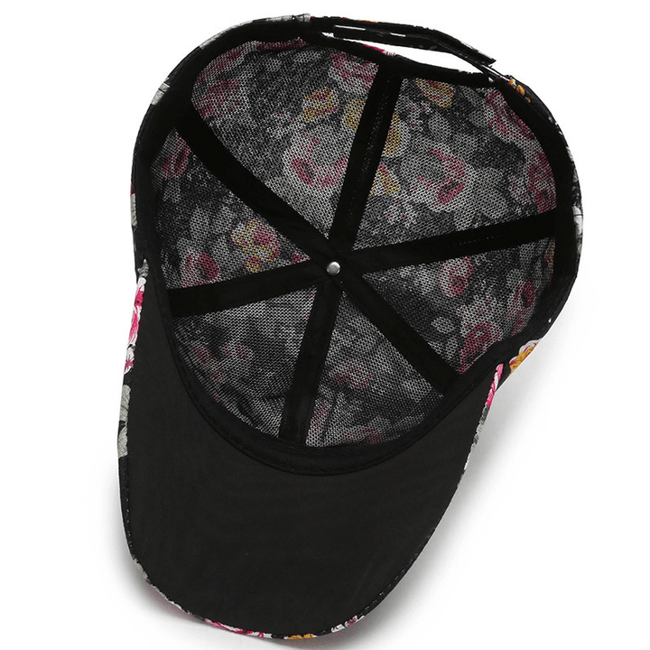 All-Match Cotton Sunshade Small Floral Baseball Cap - MRSLM