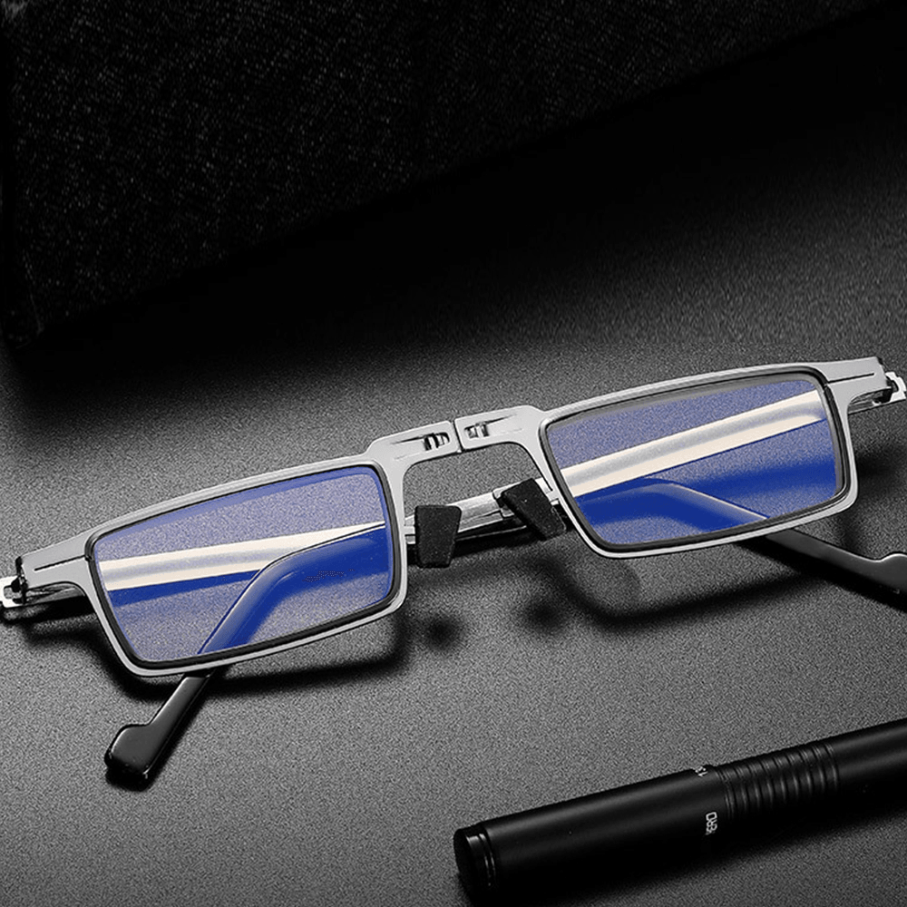 Unisex Foldable Ultra-Light Screwless Anti-Blue Light Anti-Fatigue Easy Carry Reading Glasses Presbyopic Glasses - MRSLM
