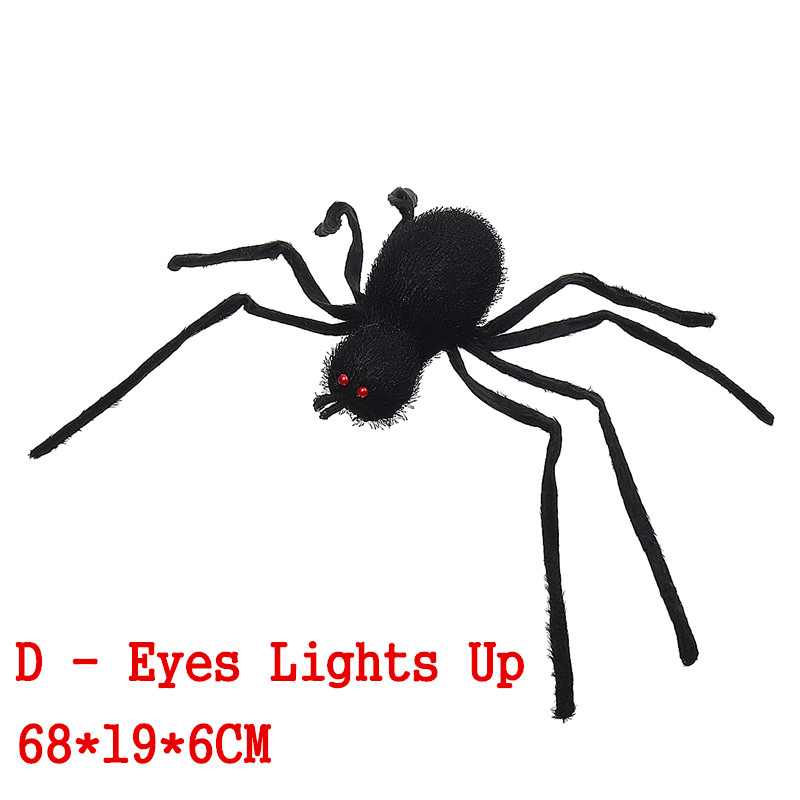 Spider Prank Toy Outdoor Party Halloween Decor Black Haunted Simulation Prop Decorations - MRSLM