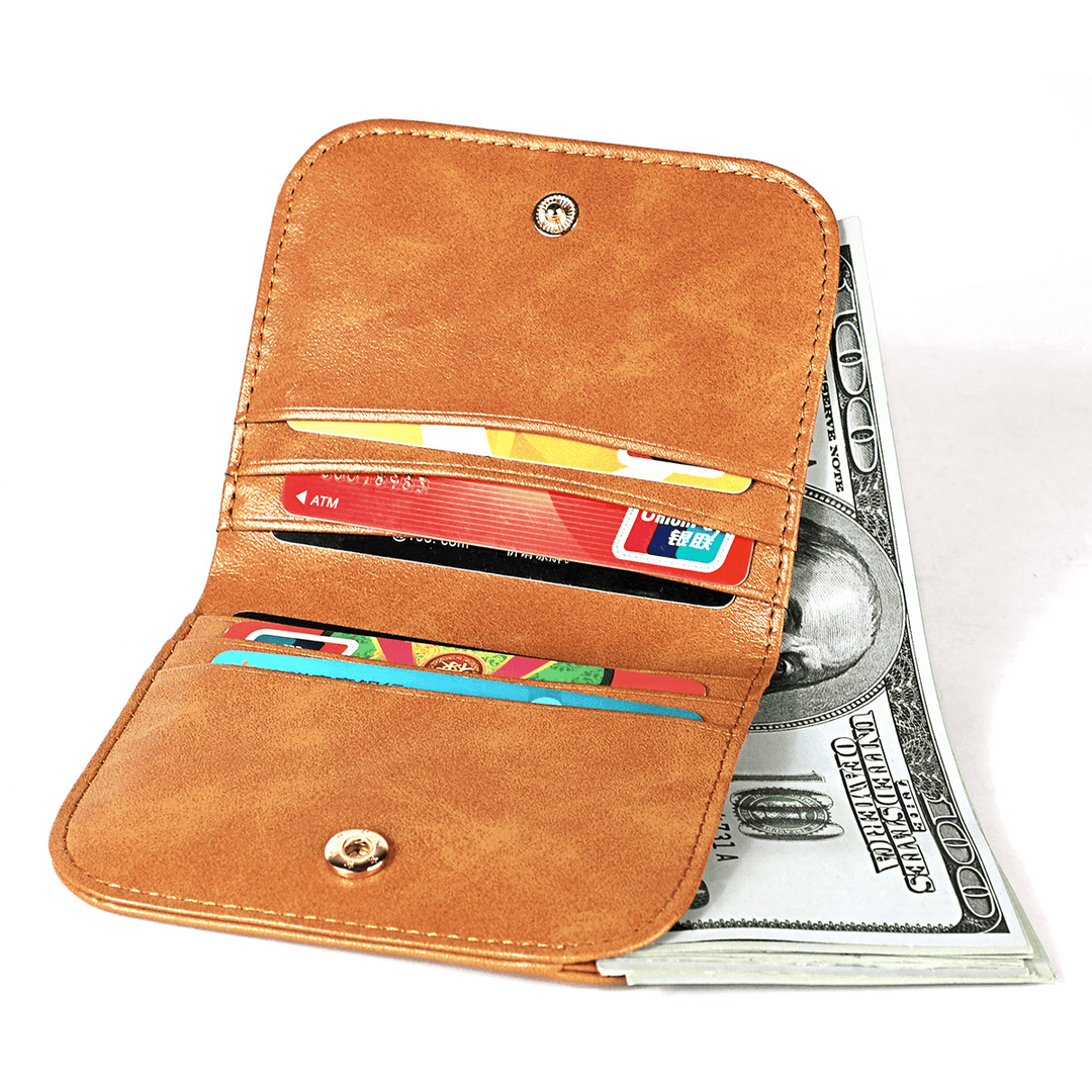 Women Genuine Leather RFID Blocking Wallet Coin Bag Protective Wallet - MRSLM