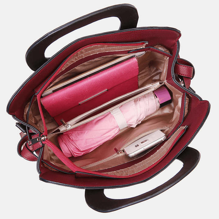Women Fashion Beauty Faux Leather Large Capacity Handbag Crossbody Bag Shoulder Bag Cat Bag - MRSLM