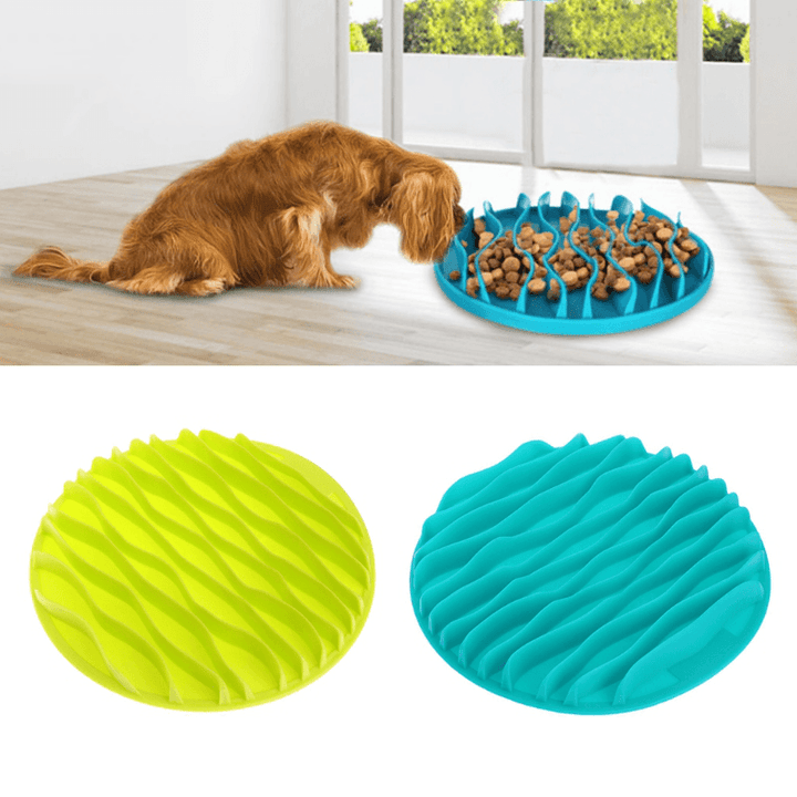 Pet Bowl Slow Eating Feeder anti Gulp Healthy anti Slip Dish Feeder No Choke Interactive Feeder Fun - MRSLM