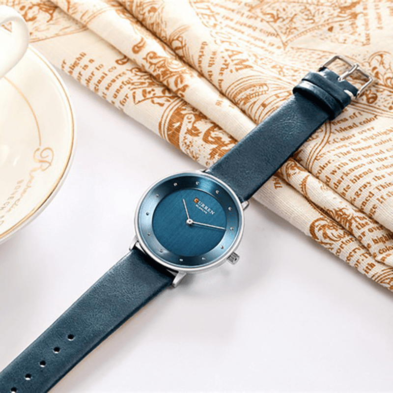 CURREN 9033 Fashion Casual Time Display PU Leather Strap Women Quartz Watch - MRSLM