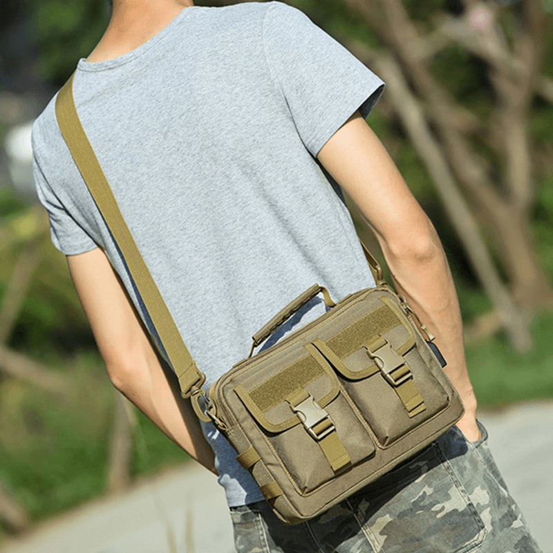 Men New Canvas Tactical Camo Casual Crossbody Bag - MRSLM