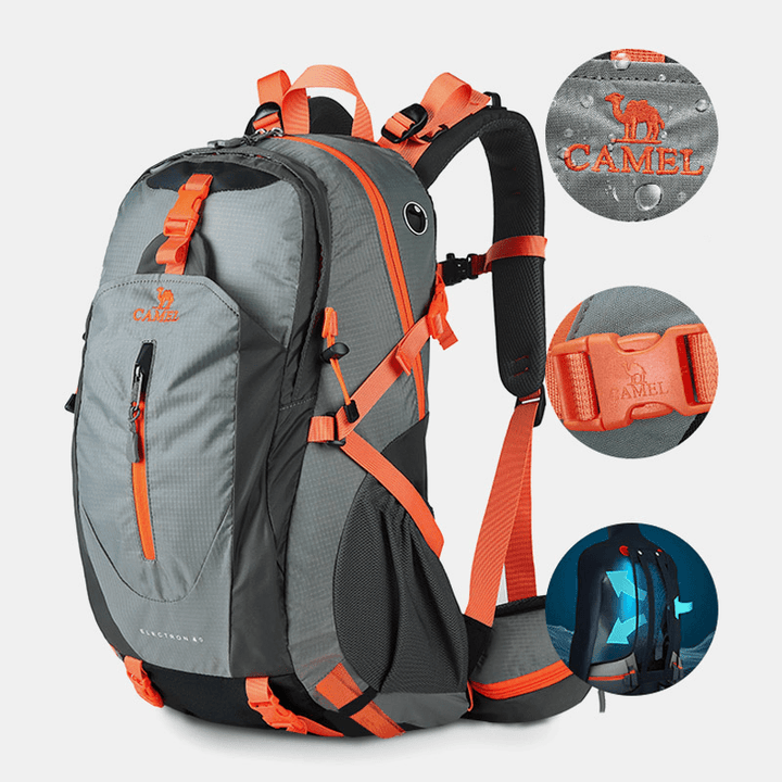 Men 40L Polyester Waterproof Light Weight Large Capacity Sport Hiking Travel Backpack - MRSLM