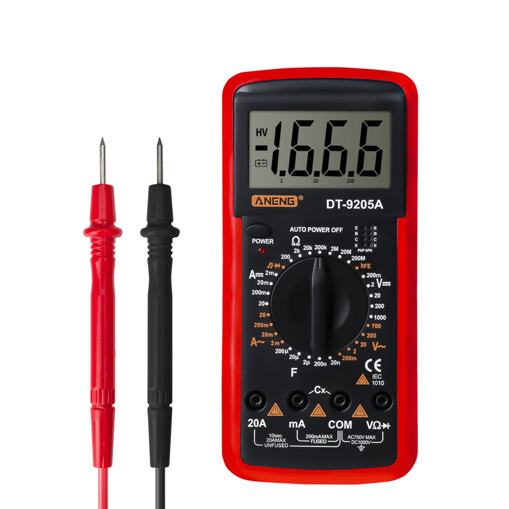 ANENG DT9205A Digital Multimeter Profesional Transistor Tester Backlight Esr Meter - MRSLM