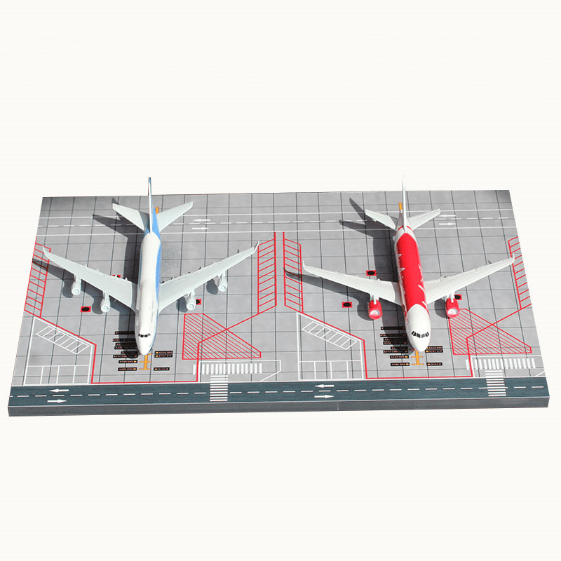 1To400 Aircraft Airport Double-Seat Apron Wooden Simulation Model Decoration - MRSLM