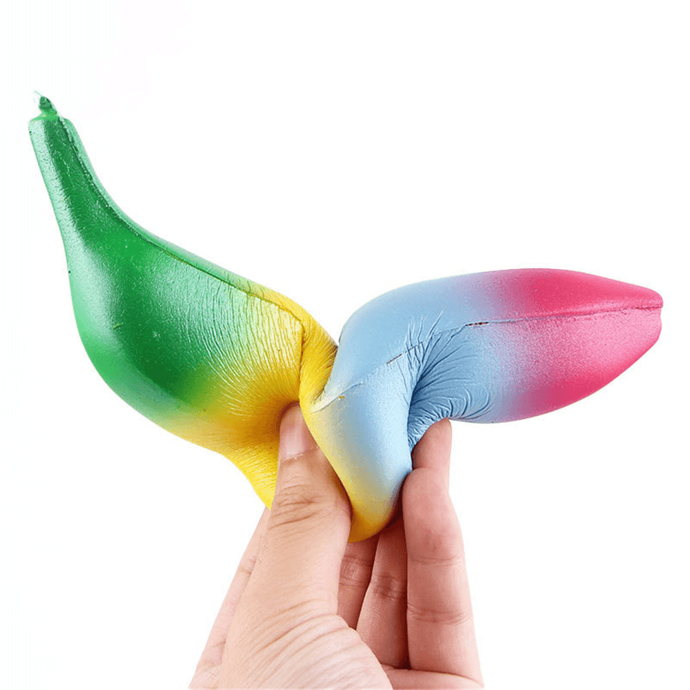 Sanqi Elan Rainbow Banana Squishy 18*4CM Soft Slow Rising with Packaging Collection Gift Toy - MRSLM