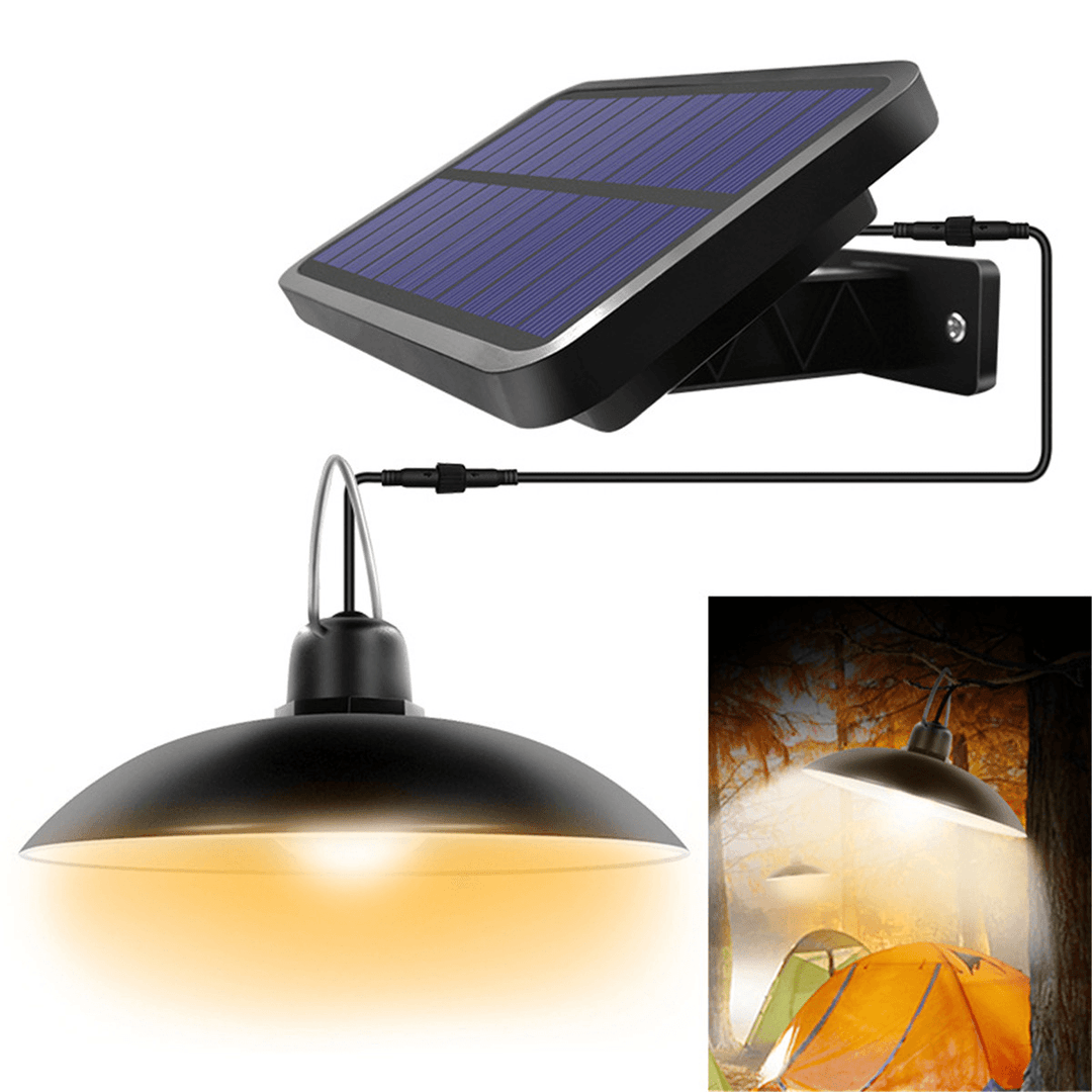 260 Lumen Solar Pendant Light Outdoor Indoor Solar Lamp with Line Warm White/White Lighting for Camping Garden Yard - MRSLM