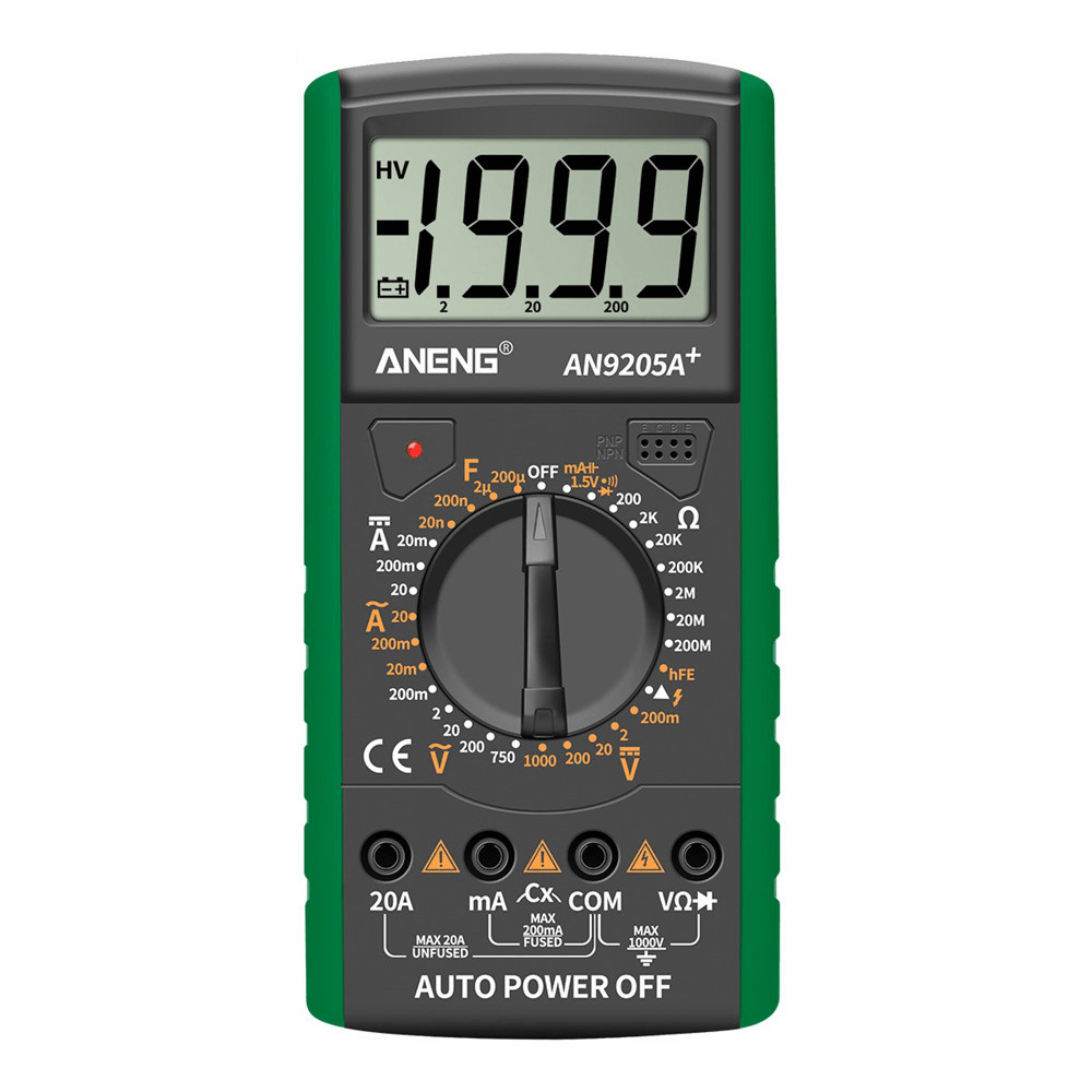 ANENG AN9205A+ Digital Multimeter Resistance Diode Continuity Tester AC/DC Voltage Current Meter - MRSLM