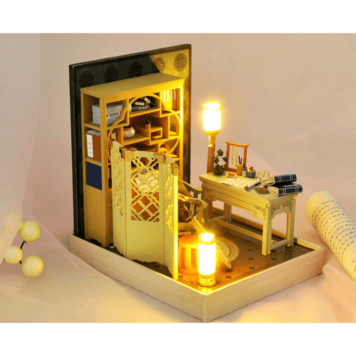 TIANYU DIY Doll House TW37 Ink Color Collection of Qingdai Creative Antiquity Scene Handmade Small House - MRSLM