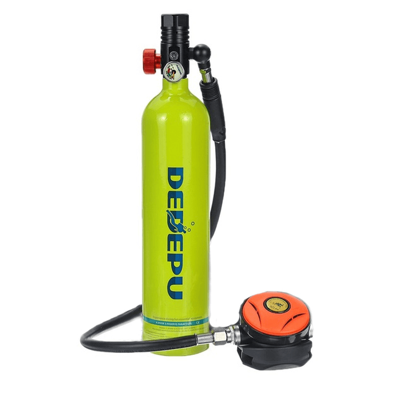 DEDEPU 1L Diving Scuba Tank 3000PSI Oxygen Cylinder Underwater Respirator Diving Tank Divers Spare Oxygen Equipment - MRSLM