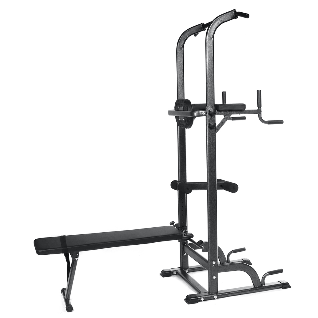 11 Levels Height Adjustable Pull up Bar Power Tower Dip Station Home Gym Strength Training Durable Single Parallel Bars Push Ups Stands Equipment - MRSLM