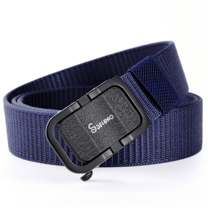 Toothless Automatic Buckle Belt Nylon Canvas Belt Outdoor Casual Pants Belt - MRSLM